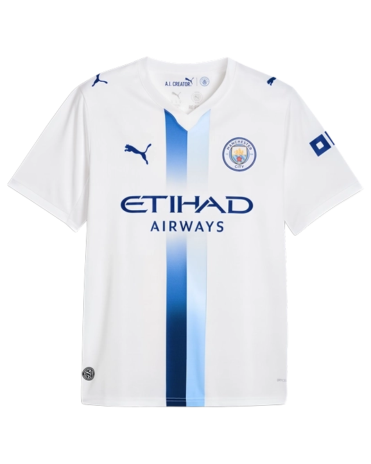 Третья футболка Manchester City белого цвета, вид спереди