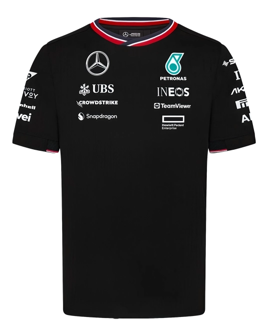 Футболка Mercedes Drivers Black чёрного цвета, вид спереди