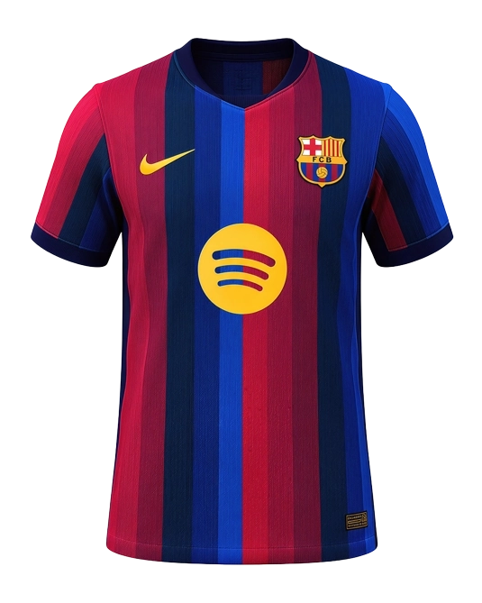 домашняя футболка FC Barcelona 26/27, вид спереди