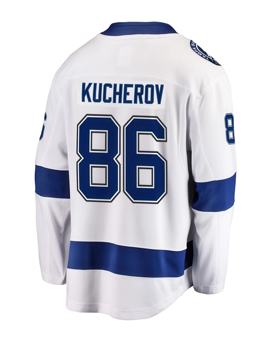 гостевое джерси Никиты Кучерова Tampa Bay Lightning, вид спереди