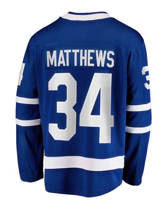домашнее джерси Остона Мэттьюса Toronto Maple Leafs, вид спереди