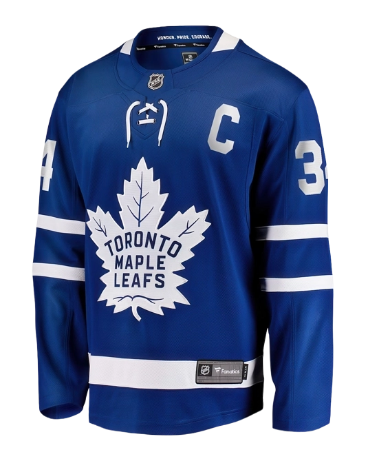 домашнее джерси Остона Мэттьюса Toronto Maple Leafs, вид сзади